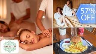[Image: ¡Día de Spa ilimitado para 2! Masajes, Sauna, Almuerzos, Bebidas y Más.m]