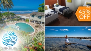 [Image: ¡Aplica para Vacaciones Agostinas! 1 Noche Hasta Para 5 Personas en Playa Torola, La Unión + Desayunosm]