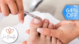 [Image: Pedicure Clínico con Extracción de Uña Encarnada, Limpieza, Exfoliación, Máquina Dremel y Másm]