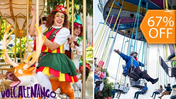 [Image: ¡Paga $5 en Lugar de $15 por 1 Entrada con Atracciones Ilimitadas: Sillas Voladoras, Escalada, Péndulo, Granjita, Canopy, Carrusel y Más!m]