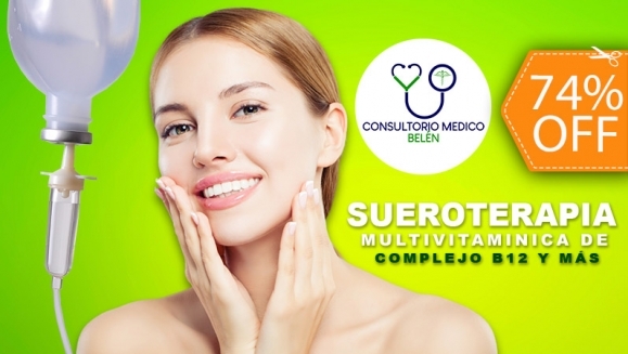 [Image: ¡Paga $26 en lugar de $100 por Sueroterapia Para Fortalecer Defensas, Disminuir el Agotamiento Físico y Mejorar el Sistema Nervioso o Sueroterapia de Desintoxicación Hepática + Consulta General Integral + Toma de Presión Arterial!m]