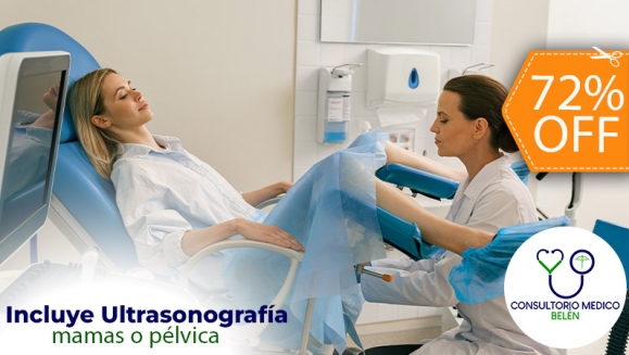 [Image: ¡Paga $18 en Lugar de $65 por Chequeo Médico Preventivo Femenino que Incluye: Toma de Citología + Ultrasonografía de Mamas o Pélvica + Evaluación Pélvica y de Mamas + 60 % OFF en 1 Ultrasonografía a Elección Extra!m]