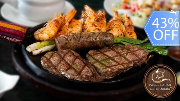 [Image: ¡Paga Q250 en Lugar de Q442 por Parrillada Mar y Tierra Para 2 Que Incluye: Lomito + Camarones A La Plancha, Al Ajillo o Empanizados + Chorizo + 1 Litro de Bebida + Guarniciones + 2 Pastelitos Borrachitos + 2 Cafés!m]