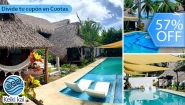 [Image: ¡Escapada Perfecta a la Playa! ¡Paga Q365 en Vez de Q850 por 1 Noche para 2 Personas en Cabaña Tipo Hawaii con Baño Privado o Habitaciones Dobles con Baño Privado + Uso de Instalaciones: Piscina, Hamacas y Más!m]
