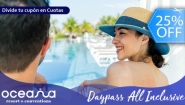 [Imagen:¡FLASH SALE DAY PASS ALL INCLUSIVE! ¡Paga Q599 en Lugar de Q800 por DayPass All Inclusive en Oceana Resort con: Desayuno y Almuerzo Buffet + Snacks Mañana y Tarde + Bebidas Ilimitadas! ¡Solo 75 Cupones Disponibles!]